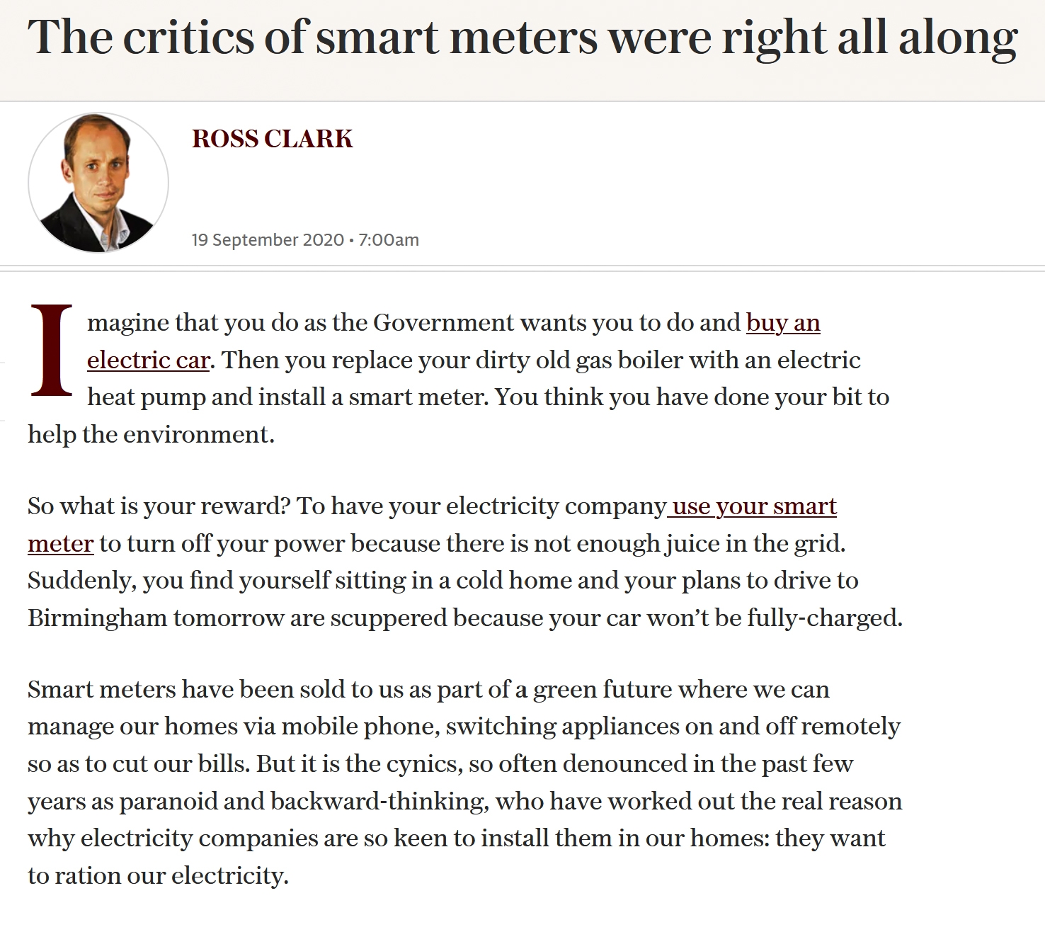 Telegraph smart meters column