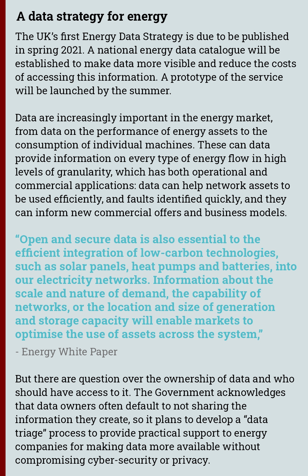 energy data strategy