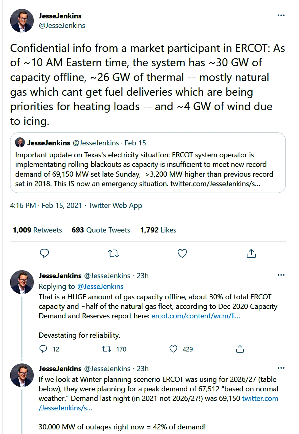 Texas rolling blackouts
