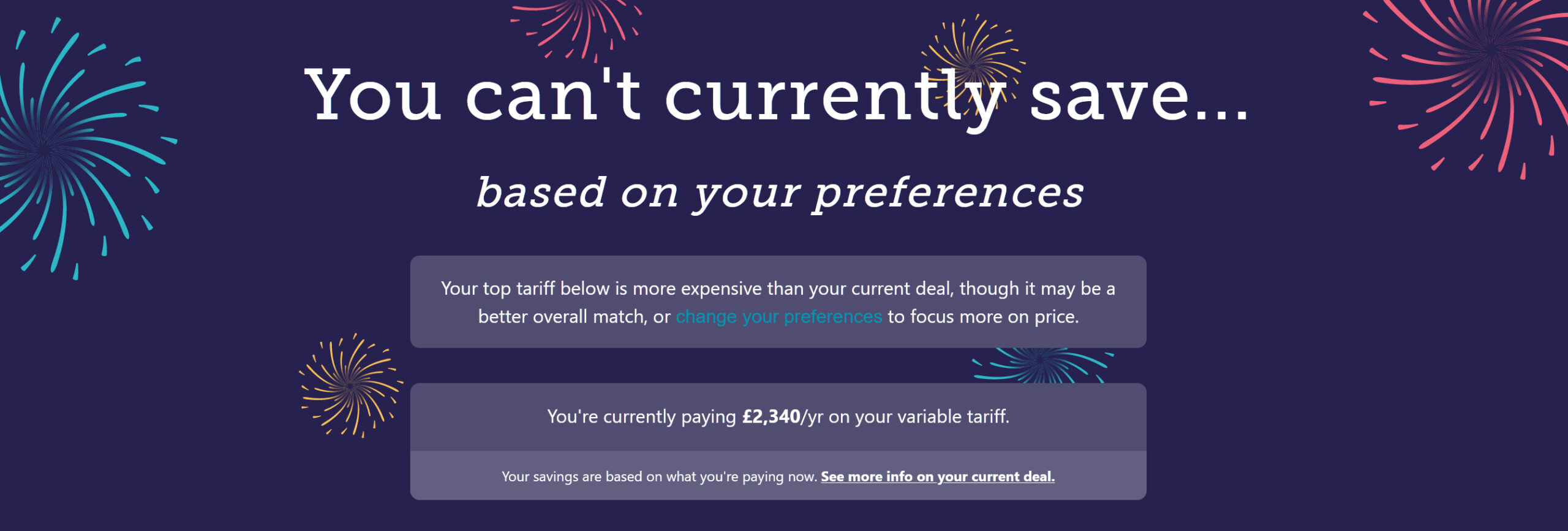 price comparison results