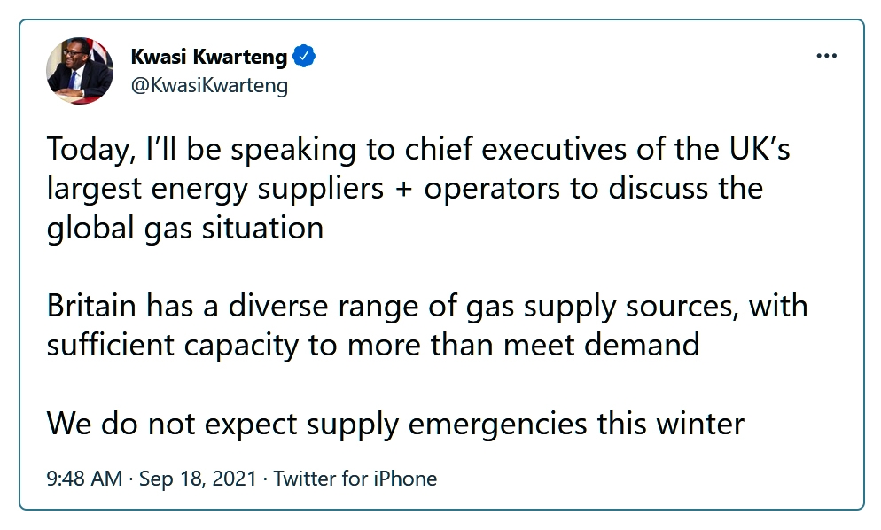 Kwarteng tweet