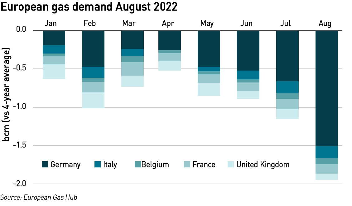 european gas demand 2022