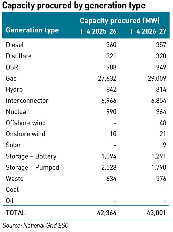 capacity by fuel type