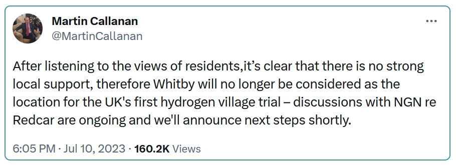 hydrogen trial tweet