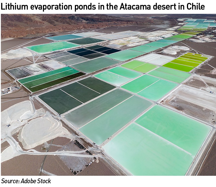 lithium evaporation fields