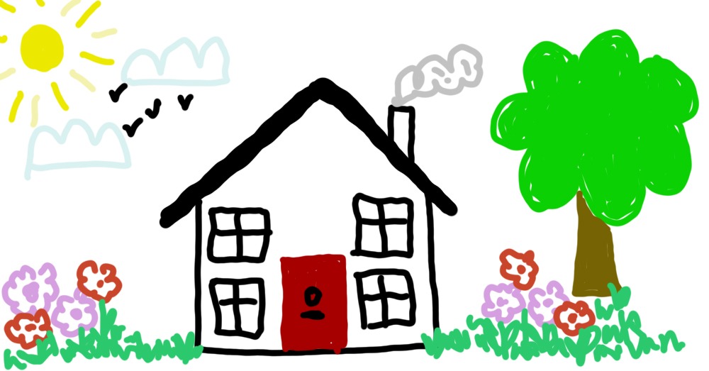 naive house drawing